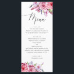 Menu Aquarelle rose boho floral et plumes mariage<br><div class="desc">Menu Boho mariage avec aquarelle rose floral et plumes. Convient pour l'anniversaire,  l'anniversaire et toute autre fête. Veuillez me contacter si vous avez besoin d'autres articles.</div>