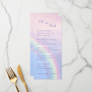 Menu Arc en ciel d'espoir - pastel, mariage
