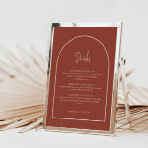 Menu Arch Minimal Script Terracotta & Crème Boisso