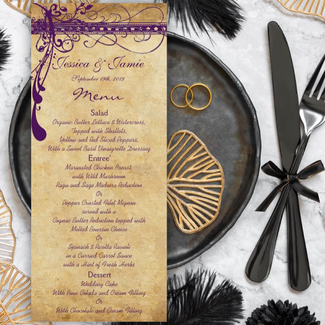 Menu Arrière-cour rustique pourpre ou Médiéval Renaissa (Créateur téléchargé)