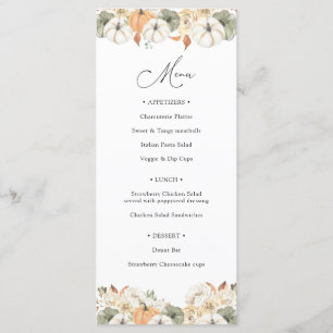 Menu Automne Rustique