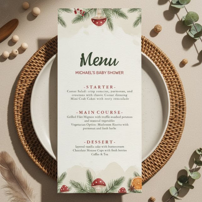 Menu Baby-Shower Bois Hivernal (Créateur téléchargé)