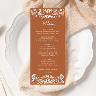Menu Baby shower mexicain Cielito Lindo