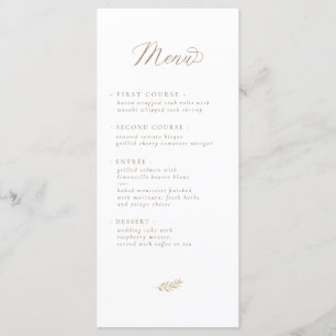 Menu Baby shower Neutral Boho