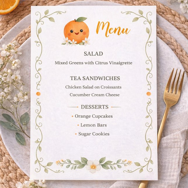 Menu Baby Shower Un Petit Trésor  (Créateur téléchargé)