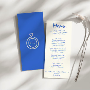 Menu Bague de Mariage unique dessinée à la main