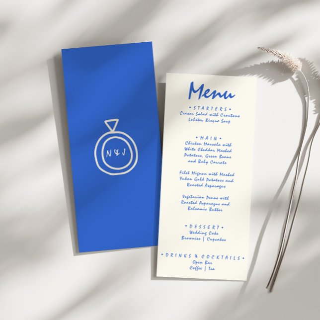 Menu Bague de Mariage unique dessinée à la main (Créateur téléchargé)