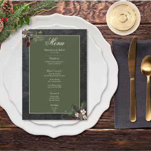 Menu Baies d'hiver rustiques et Mariage noir de pin