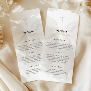 Menu Baptême de la dentelle blanche
