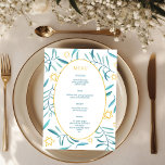 Menu Bar Bat mitzvah Mariage juif Botaniques Personnali<br><div class="desc">Menu personnalisé parfait pour un bat mitzvah, bar mitzvah ou toute autre célébration juive ! L'aquarelle faite à la main pour vous à l'avant et à l'arrière! ENTIÈREMENT PERSONNALISABLE ! Cliquez sur "Personnaliser" ci-dessus pour modifier le texte. Cliquez sur "modifier à l'aide de l'outil de conception" pour ajuster les polices,...</div>