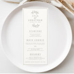 Menu Bar/Dîner Mariage en ivoire double face et olives<br><div class="desc">Nous ajoutons toujours de nouveaux designs chaque semaine !</div>
