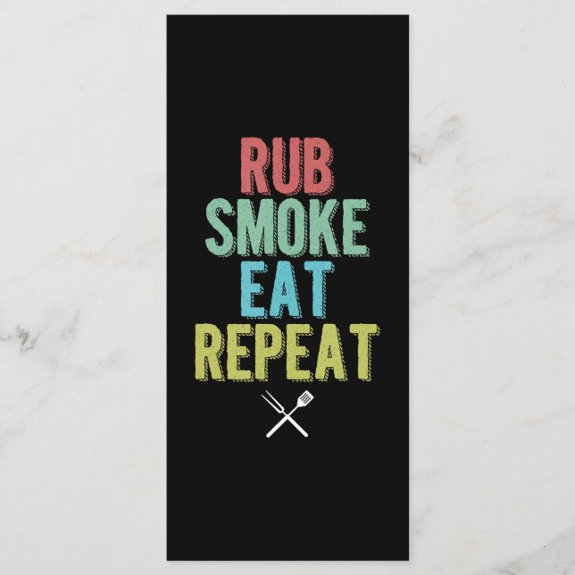 Menu Barbecue BQ Grill Master Grilling Meat Smoker (Devant)