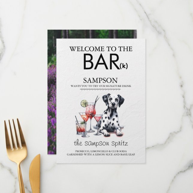 Menu Barre dalmate (Devant/Arrière en situation)