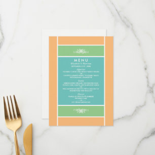Menu Bâtiment Pastel moderne - Couleurs tropicales - Ma