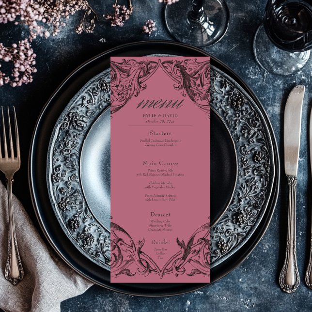 Menu Batte victorienne jusqu'à la mort Mariage noir & v (Créateur téléchargé)