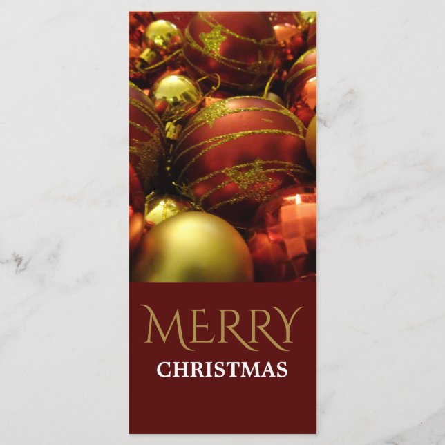 Menu Baubles de Noël (Devant)