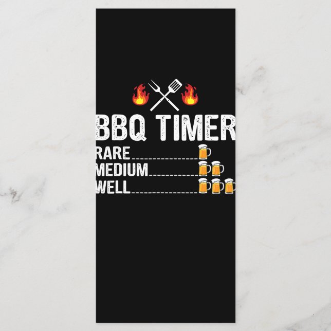 Menu BBQ | BBQ Timer Boire Grillades Bière Grill (Devant)