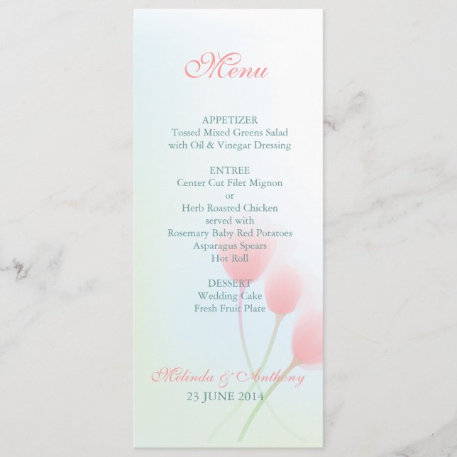 Menu Beauté du printemps (Devant)