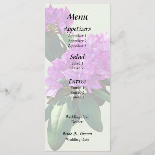 Menu Beaux Rhododendrons Roses