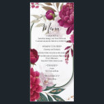 Menu Berry Bloom Garden Floral Glam Wedding<br><div class="desc">Menu. Matching items in this design are available.</div>