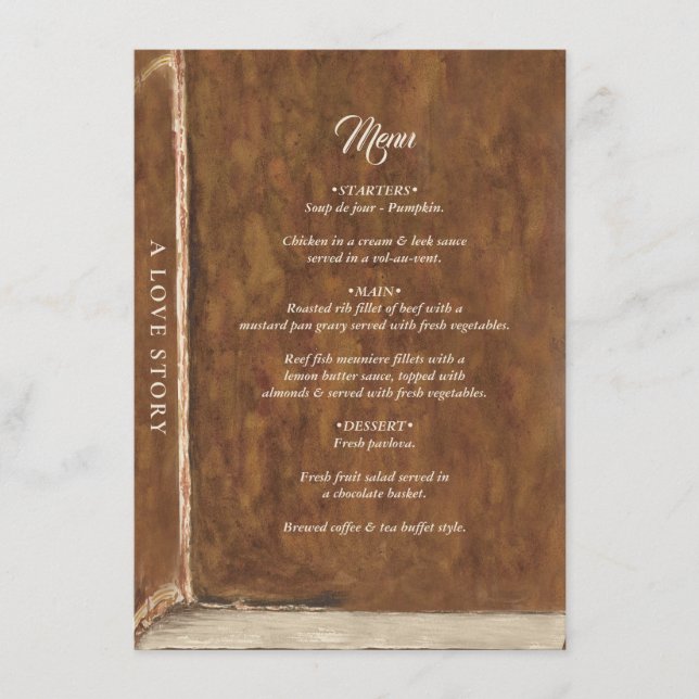 Menu Bibliothèque de livres de conte de fées d'amour vi (Devant)