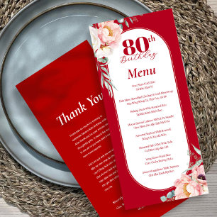 Menu Bilingue Vietnamien Français Peony Birthday