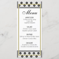 Bistro Français Vintage Noir Blanc Or