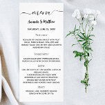 Menu blanc noir mariage classique<br><div class="desc">Personnalisez et ajoutez vos noms,  la date du mariage et le menu. Arrière - plan blanc,  texte noir.</div>