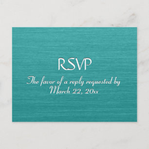 Menu bleu Turquoise brossé RSVP