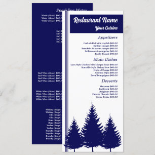 Menu Blue Forest, Restaurant Mince