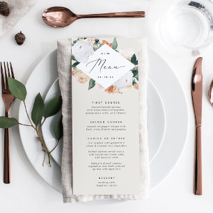 Menu Boho Blooms Mariage Floral moderne