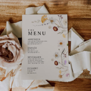 Menu Boho fleur sauvage