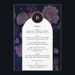 Menu Boho foncé moderne Rose Arc or Mariage or<br><div class="desc">Moderne Boho Floral Arch Rose Gold Mariage Menu Ce menu mariage est unique et fait partie d'une collection et d'une suite de Phrosne Ras Design.</div>