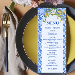 Menu Boho Lemon Bleu Carrelage méditerranéen Mariage it