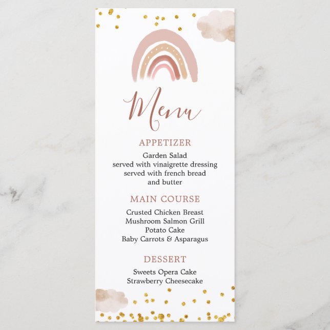 Menu Boho Rainbow n'est-elle pas un anniversaire magnif (Devant)