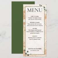 Bois Mariage rustique écorce avec eucalyptus