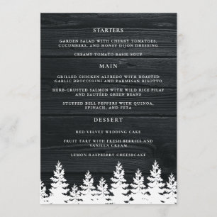 Menu Bois rustique Automne Automne Table de mariage d'h