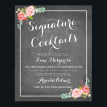 Menu Boisson Signature du tableau noir | Décor Mar<br><div class="desc">Chalkboard Signature Drink Menu idéal pour les mariages et les parties de fiançailles.</div>