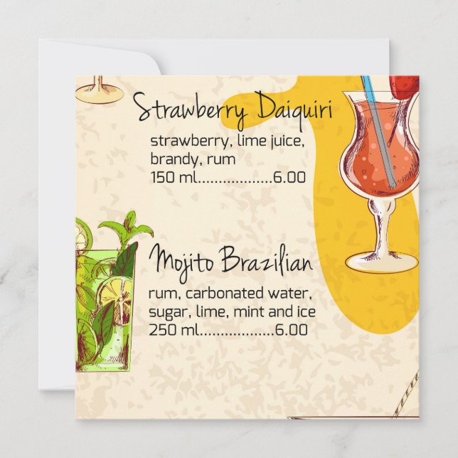 Menu Boissons (Devant)