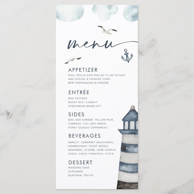 Menu Bord de Mer (Devant)