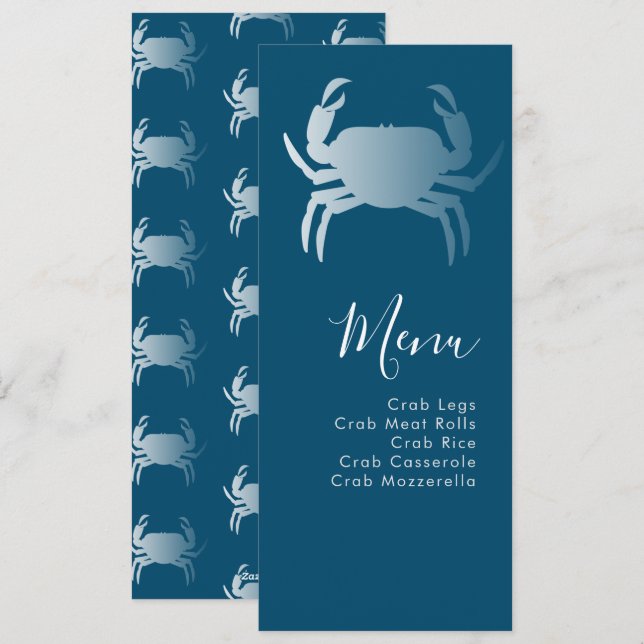 Menu Botanique Naudique Bouillon de Crabes (Devant / Derrière)