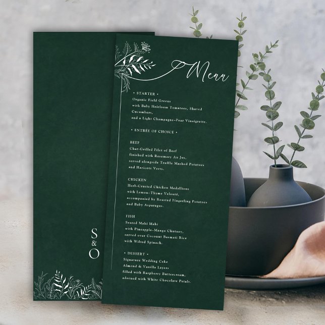 Menu Botanique Vert Nature Feuillue  (Créateur téléchargé)
