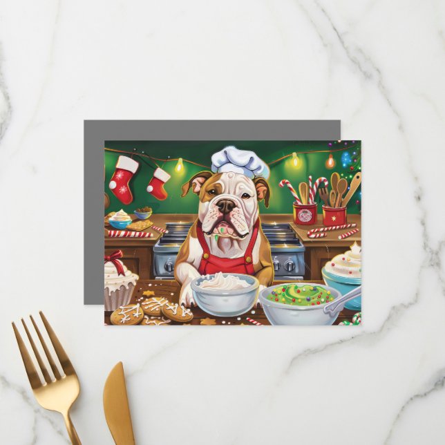 Menu Boulangerie de vacances de Bouledogue Américain :  (Devant/Arrière en situation)