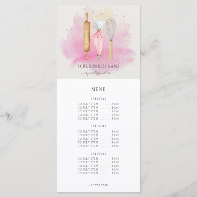 Menu Boulangerie Pâtisserie Chef boulanger Ustensiles R (Devant)