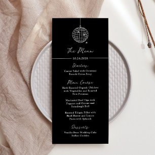 Menu Boule Disco Minimale   Mariage noir