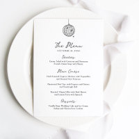 Boule Disco Minimale | Mariage noir et blanc