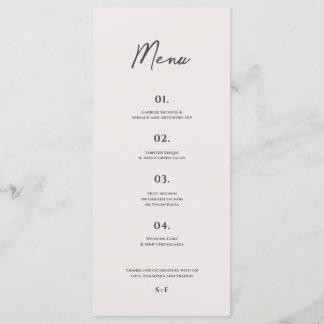 Menu Bradford Mariage moderne