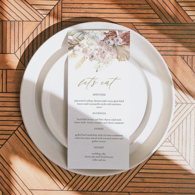 Menu BRENNA Bohème Tropical Palme Ton Terre (Créateur téléchargé)