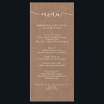 Menu Brown simple Rustique Kraft<br><div class="desc">Conçue pour se coordonner avec notre collection minimaliste rustique, cette carte de menu personnalisable comporte une police classique blanche sur un arrière - plan d'effet kraft. Il s'agit d'une collection rustique simple et minimaliste, très polyvalente et adaptée à toute saison mariage. Pour une personnalisation plus avancée de cette conception, par...</div>