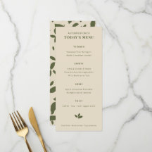 Brunch d'automne | Feuilles tombantes vert olive